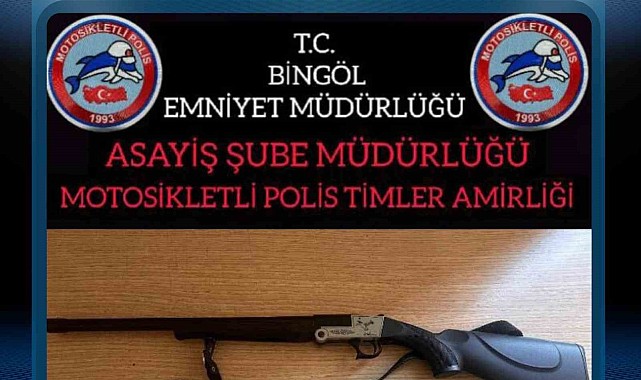 Bingöl'de ruhsatsız tüfek ele geçirildi