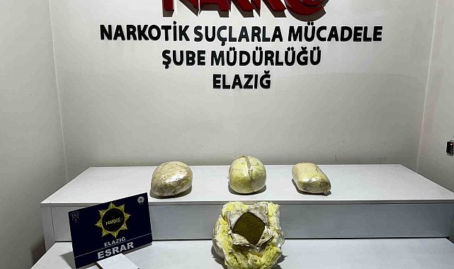 Elazığ'da 7 kilo esrar ele geçirildi: 1 gözaltı