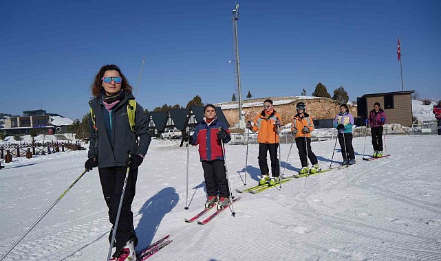 Erzincan'da "dağ kayağı" heyecanı