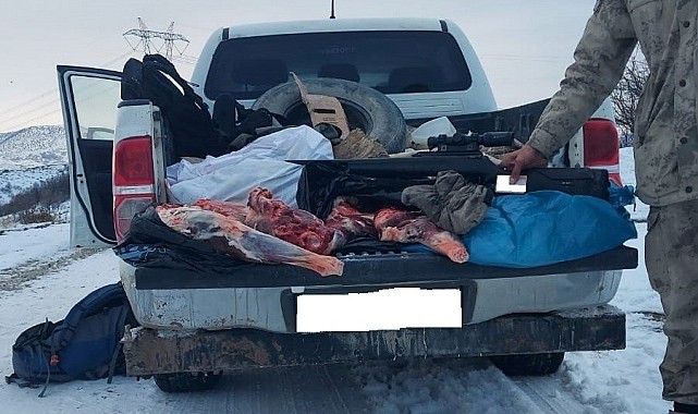 Erzincan'da susturucu kullanarak dağ keçilerini kaçak avlayan 4 kişiye 692 bin 192 TL ceza kesildi