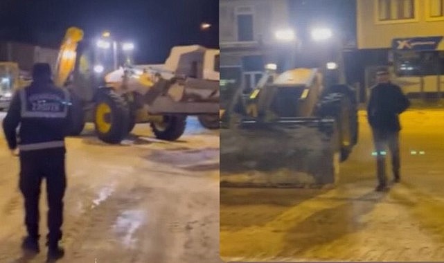 Göle’de kar temizleme çalışmaları devam ediyor