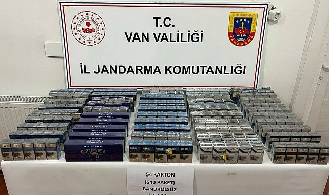 Van'da 860 paket kaçak sigara ele geçirildi