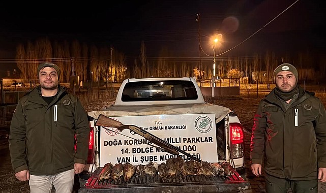 Van'da yasadışı avlanan 2 şahsa 58 bin 28 lira ceza