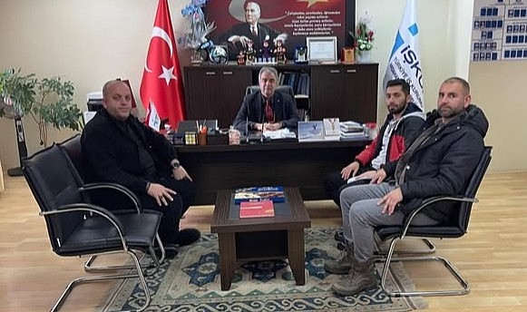 Yeşilay'dan İŞKUR Müdürü Ahmet Sonkaya'ya ziyaret