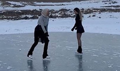 Buz patencilerinin yeni rotası Çıldır Gölü