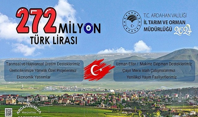 Tarımda 2024 Yılı Desteği 272 Milyonu Buldu