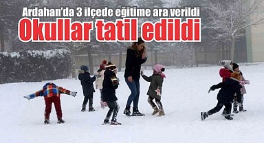 Ardahan’da 3 ilçede okullar tatil edildi