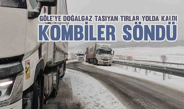Kar yolları kapattı Göle doğalgazsız kaldı