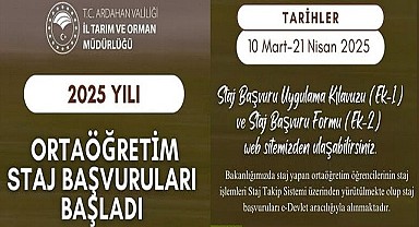 Ardahan Tarım ve Orman Müdürlüğü staj başvuruları başladı!