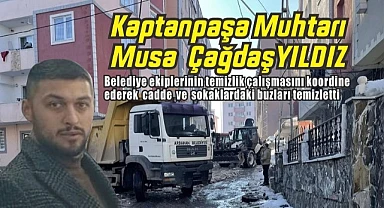 Kaptanpaşa kar ve buzdan temizlendi