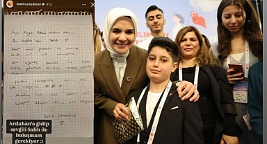 Bakan Göktaş, Salih’in mektubunu paylaştı: Ardahan’a ziyaret sözü verdi