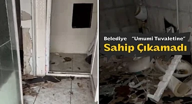 Belediyenin umumi tuvaleti mide bulandırdı