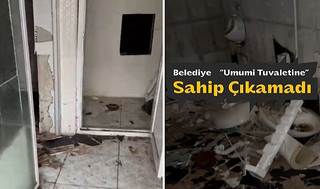 Belediyenin umumi tuvaleti mide bulandırdı