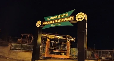 Çocuk parkında korkutan yangın!