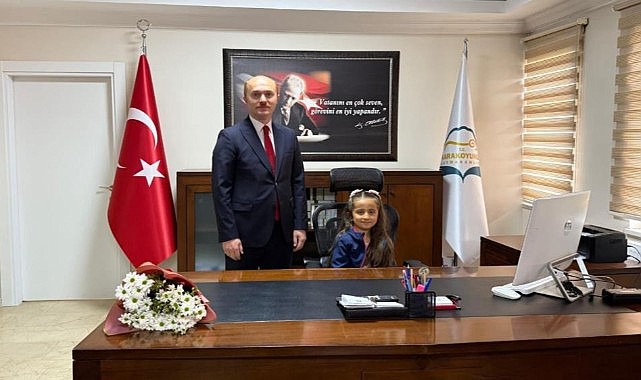 Kaymakam Yavuz, koltuğunu minik Nursima’ya devretti