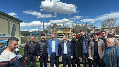 Başkan Aydın, Hanak’ta sahada