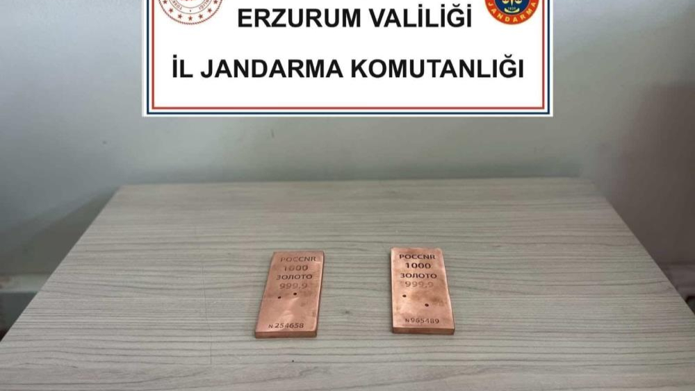 Jandarma Erzurum’da 2 kilo sahte külçe altın ele geçirdi