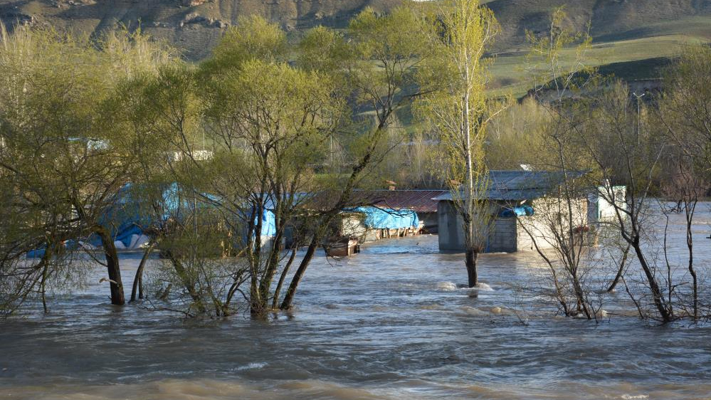 Erzincan’da sağanak sonrası bazı tarım arazileri su altında kaldı