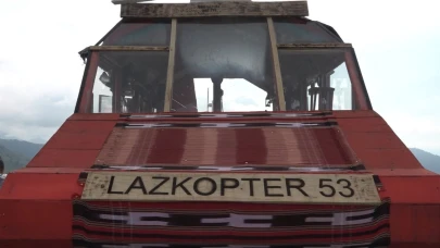 Rizeli’nin dağ başına yaptığı ‘Lazkopter’ ilgi odağı oldu