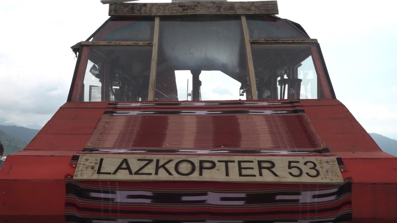 Rizeli’nin dağ başına yaptığı ‘Lazkopter’ ilgi odağı oldu