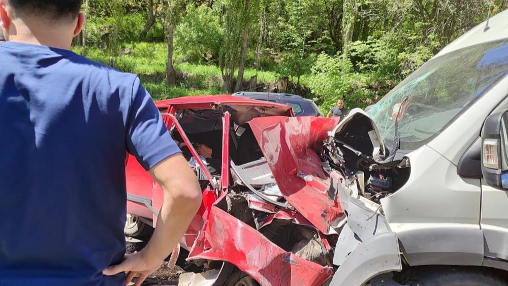 Göle yolunda feci kaza: 1 ölü, 2 yaralı