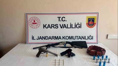 Arpaçay’da silah ve mühimmat ele geçirildi