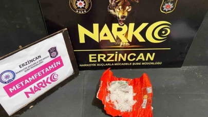 Erzincan’da bir miktar metamfetamin ele geçirildi