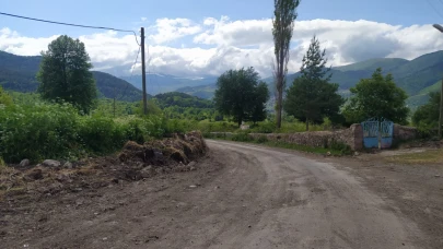 Virajda yol genişletme çalışması başladı
