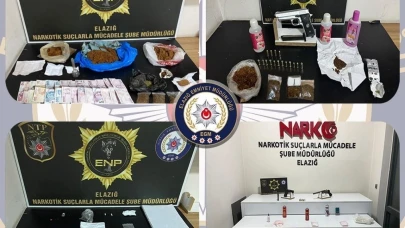 Elazığ’da uyuşturucu operasyonu: 7 tutuklama