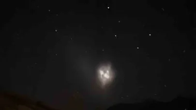 Erzurum-Artvin sınırında gizemli ışık