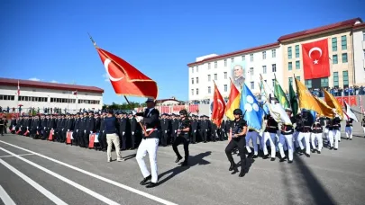 Polis adaylarının mezuniyet coşkusu