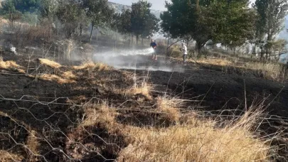 Tunceli’de otluk alanda çıkan yangın ekiplerin müdahalesiyle söndürüldü
