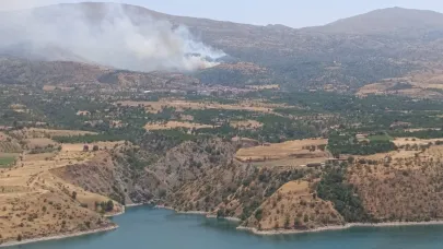 Malatya’da orman yangınına havadan müdahale