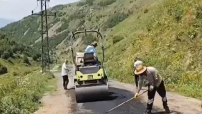 Ardahan’da köy yolları yenileniyor