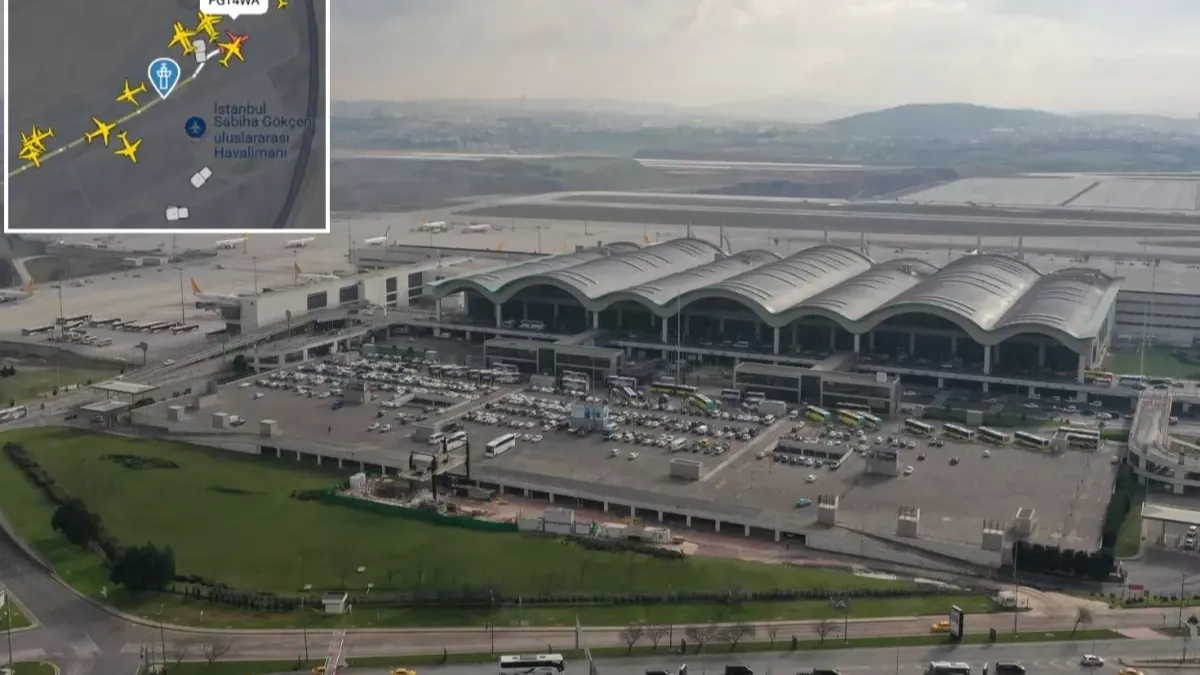 Pistteki cisim Sabiha Gökçen'i karıştırdı! Uçaklar bir bir pas geçti