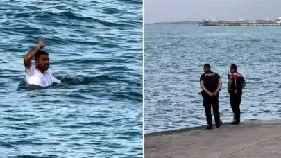 Polisten kaçmak için denize atladı, hikayenin sonu hüsranla bitti