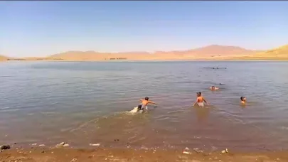 Patnos Barajı serinlemek isteyenlerin adresi oldu
