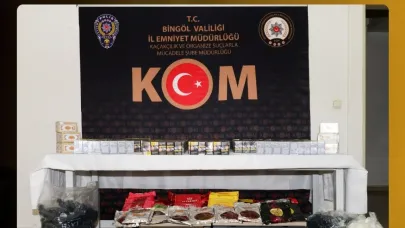 Bingöl’de gümrük kaçağı tütün ve mamülleri ele geçirildi