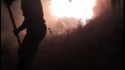 Kars’ta anız yangını söndürüldü