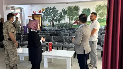 Kaymakam Meram, Okul onarım çalışmalarını yerinde inceledi
