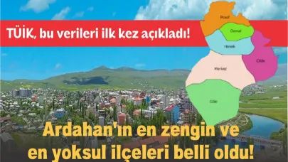 Ardahan’ın zengin ve yoksul ilçeleri belli oldu