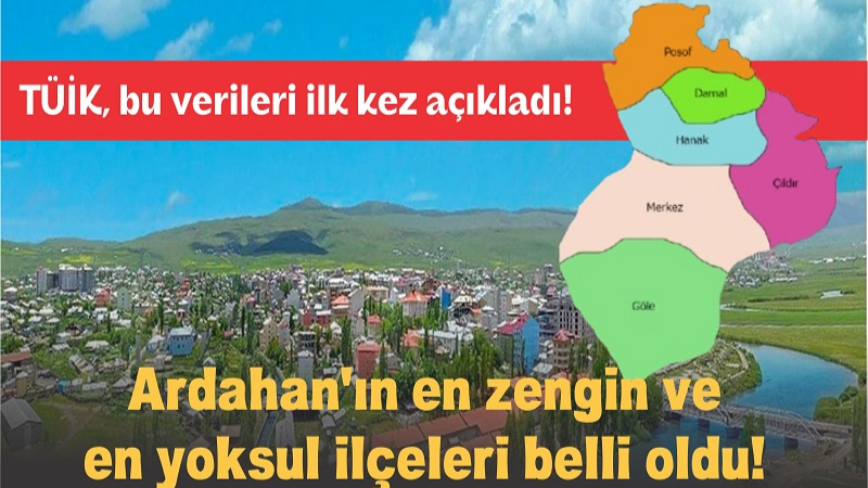 Ardahan’ın zengin ve yoksul ilçeleri belli oldu