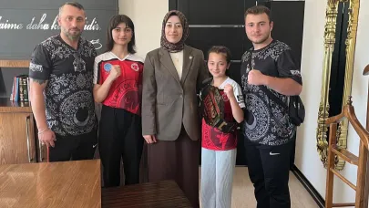 Kaymakam Meram'dan şampiyon sporculara tebrik