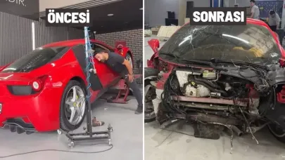 17 milyonluk Ferrari ile test sürüşüne çıkan ustanın hayatı karardı: Aracın kaskosu da yok