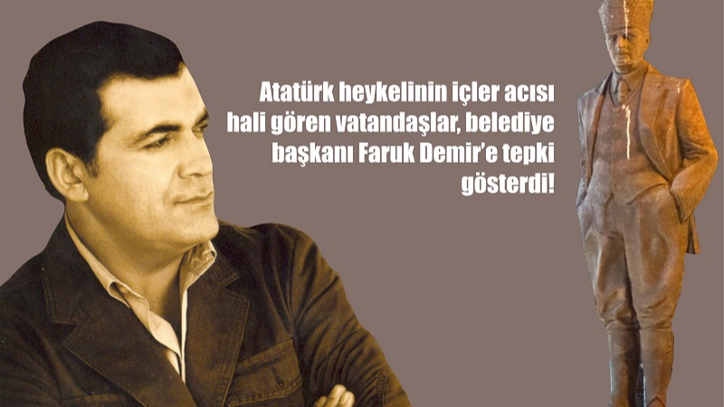 CHP’li Ardahan Belediyesi Ata’nın heykelini yıkamaktan aciz mi?