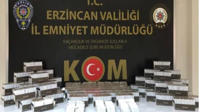Erzincan’da içi tütün doldurulmuş makaron ele geçirildi