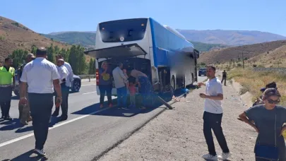 Erzincan’da otobüs yoldan çıktı