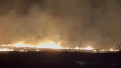 Malatya’da korkutan anız yangını