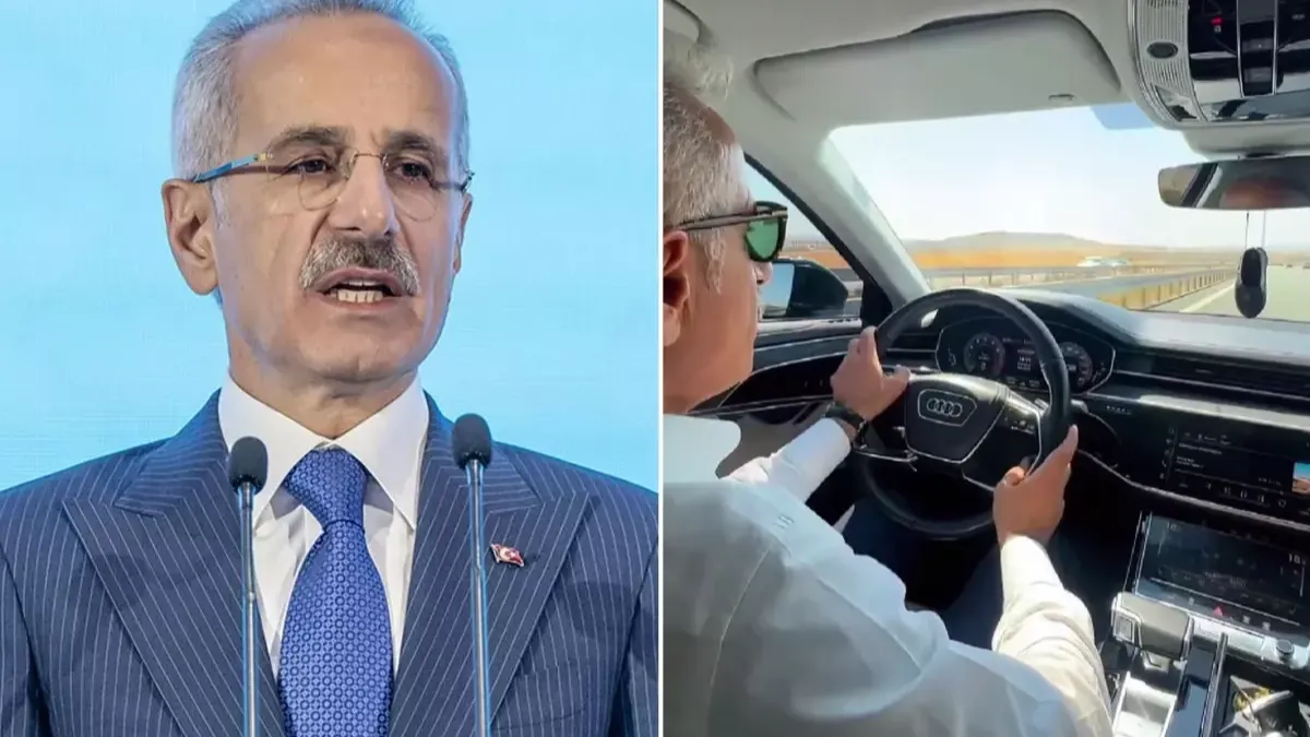 Hız sınırını aşan Bakan Uraloğlu, jandarmadan ceza yedi