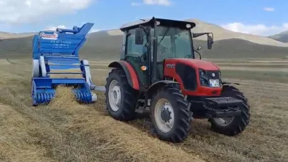 Ağustos sıcağında hasat mesaisi sürüyor